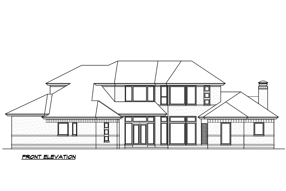 Home Plan Front Elevation of this 3-Bedroom,3240 Sq Ft Plan -195-1189
