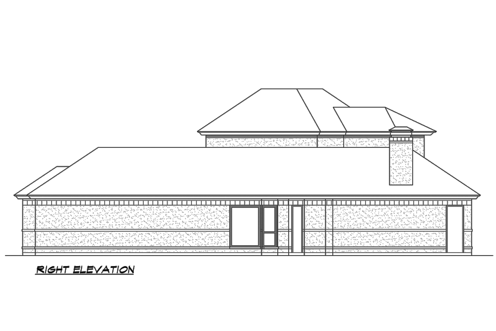 Home Plan Right Elevation of this 3-Bedroom,3240 Sq Ft Plan -195-1189