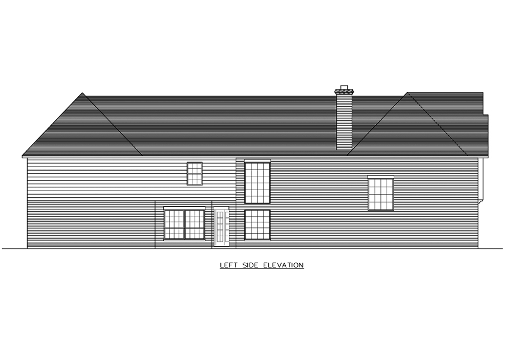 Home Plan Left Elevation of this 8-Bedroom,7416 Sq Ft Plan -195-1193