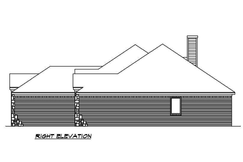 Home Plan Right Elevation of this 3-Bedroom,2398 Sq Ft Plan -195-1197