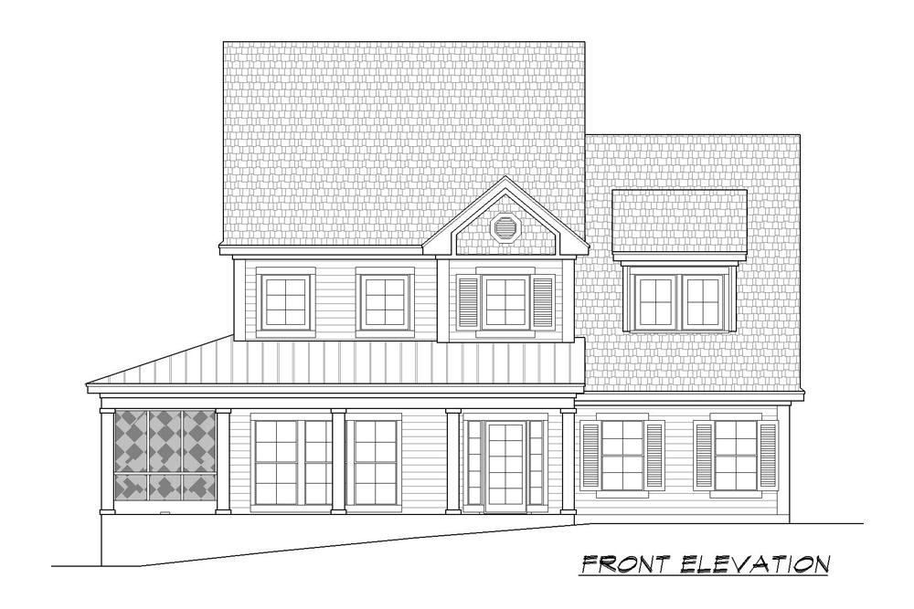 Home Plan Front Elevation of this 3-Bedroom,2762 Sq Ft Plan -195-1200