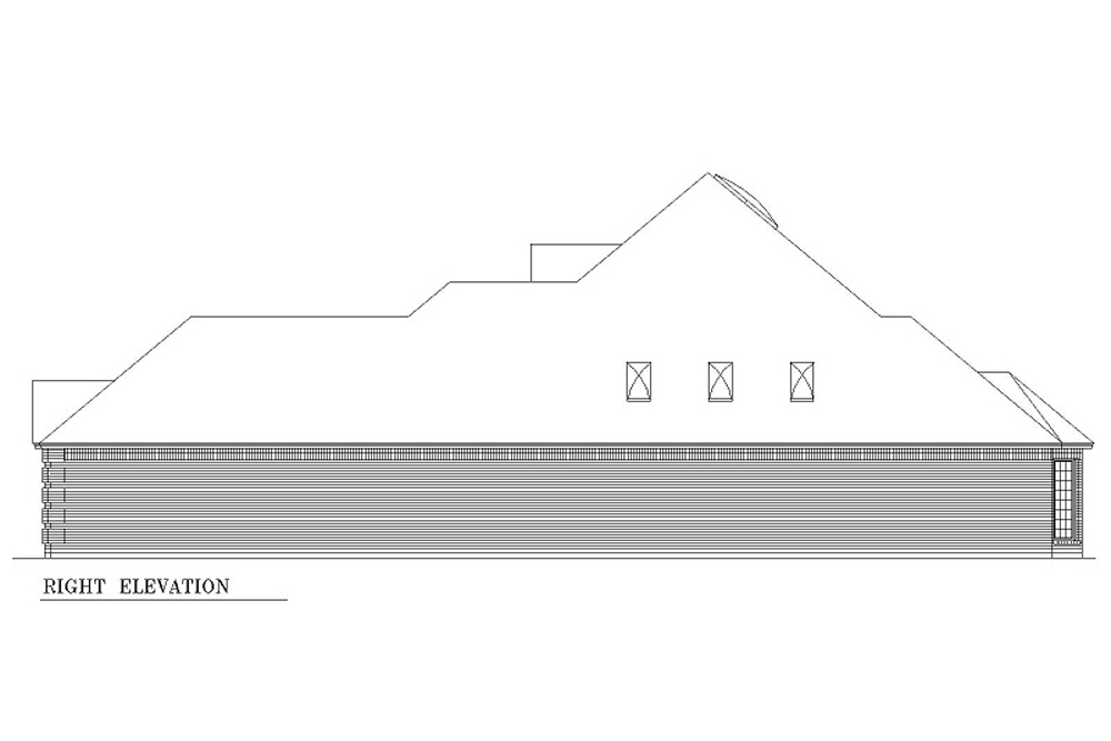 Home Plan Right Elevation of this 2-Bedroom,2867 Sq Ft Plan -195-1208