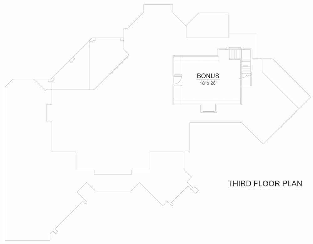 Floor Plan Bonus Room of Mediterranean Plan #195-1219