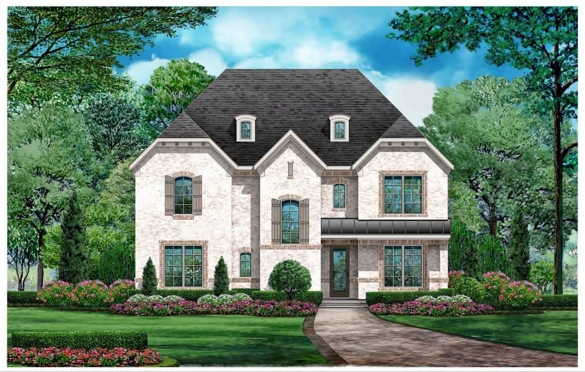 Tudor European home (ThePlanCollection: Plan #195-1222)