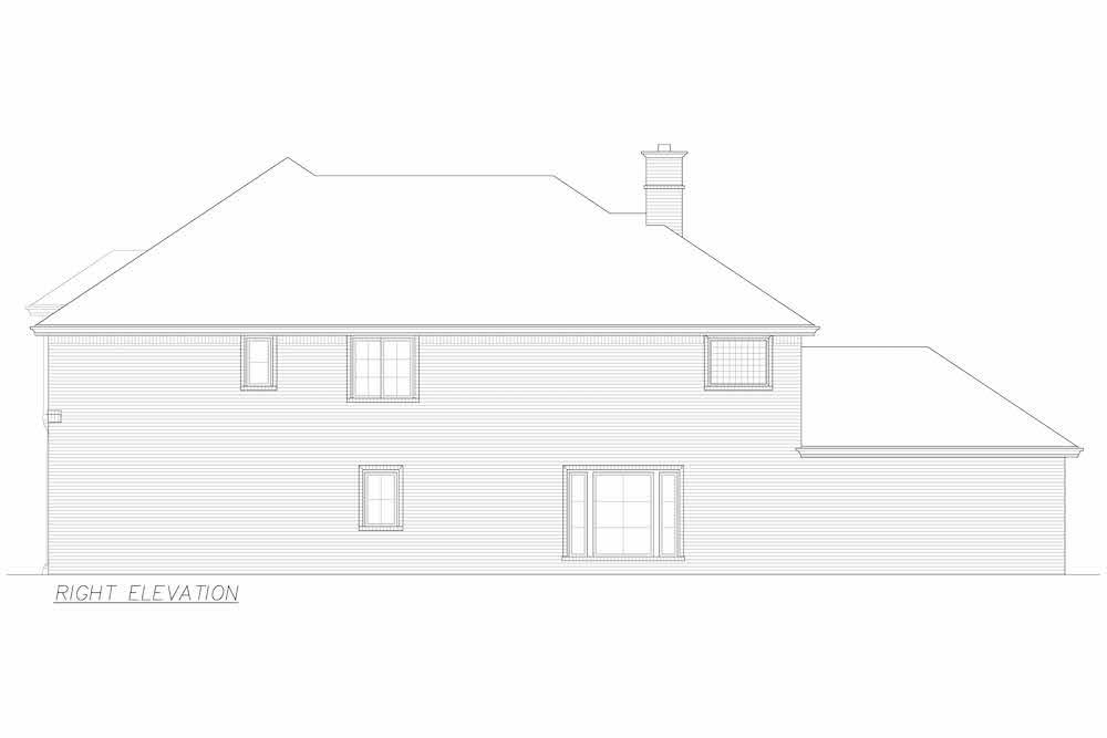 Home Plan Right Elevation of this 4-Bedroom,4584 Sq Ft Plan -195-1223
