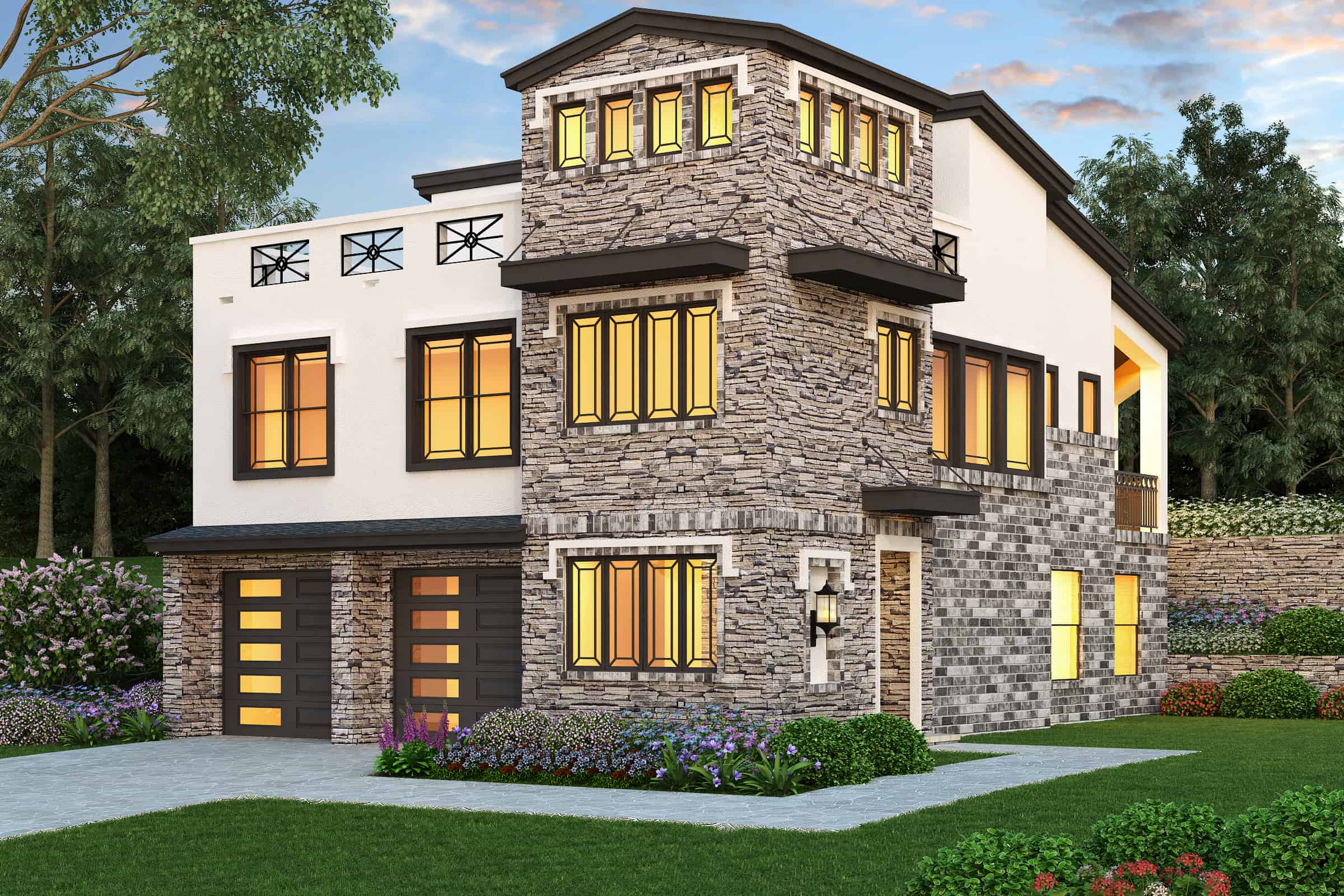 Contemporary home (ThePlanCollection: Plan #195-1224)