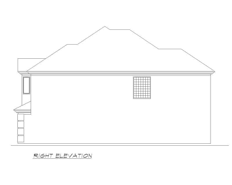 Home Plan Right Elevation of this 3-Bedroom,2618 Sq Ft Plan -195-1225