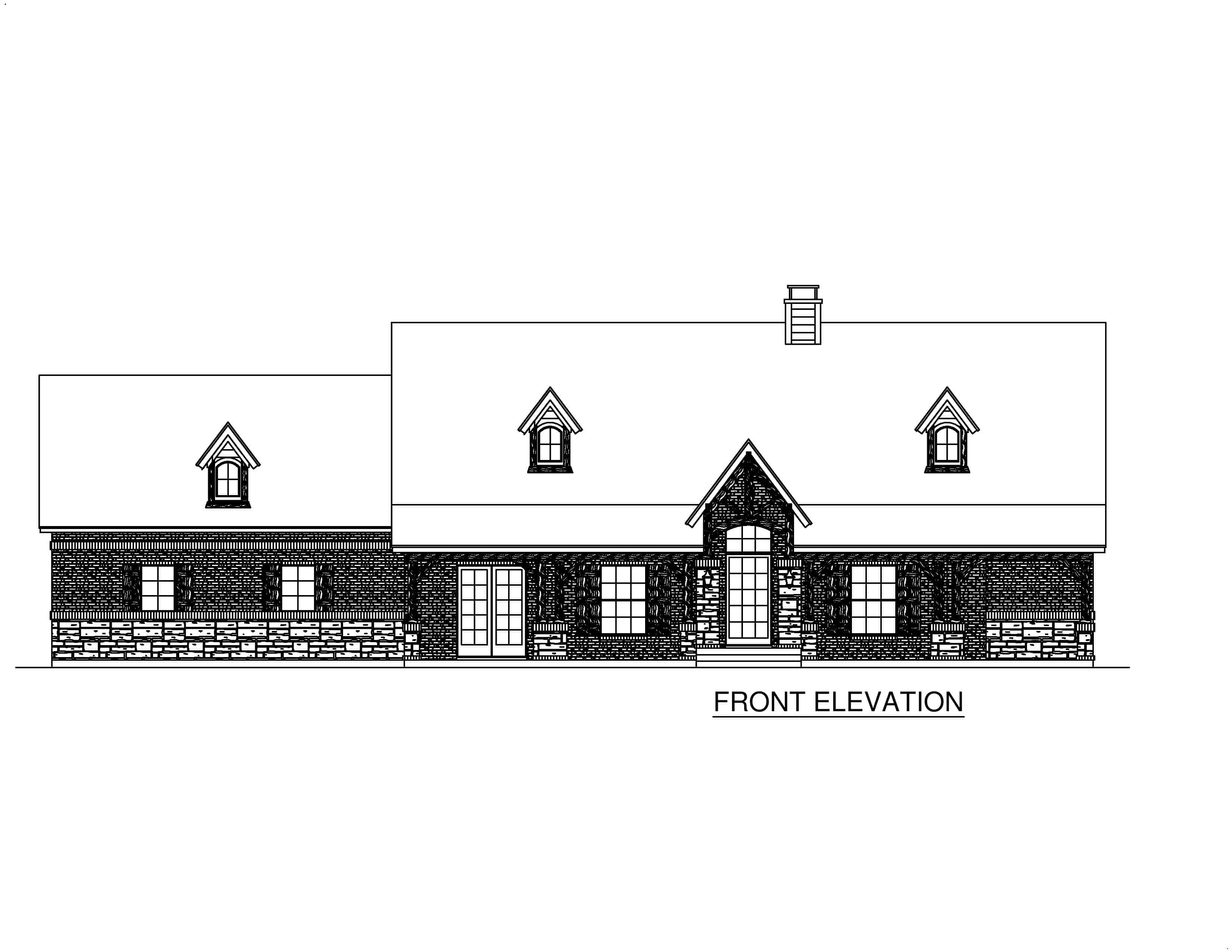 Home Plan Front Elevation of this 3-Bedroom,2668 Sq Ft Plan -195-1227