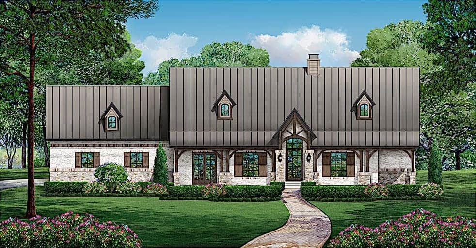 Cottage home (ThePlanCollection: Plan #195-1227)