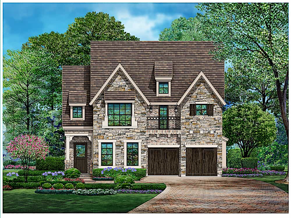 Traditional home (ThePlanCollection: Plan #195-1229)