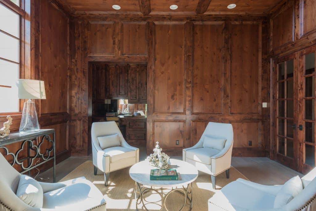 Home Office: Library of this 5-Bedroom,7918 Sq Ft Plan -7918