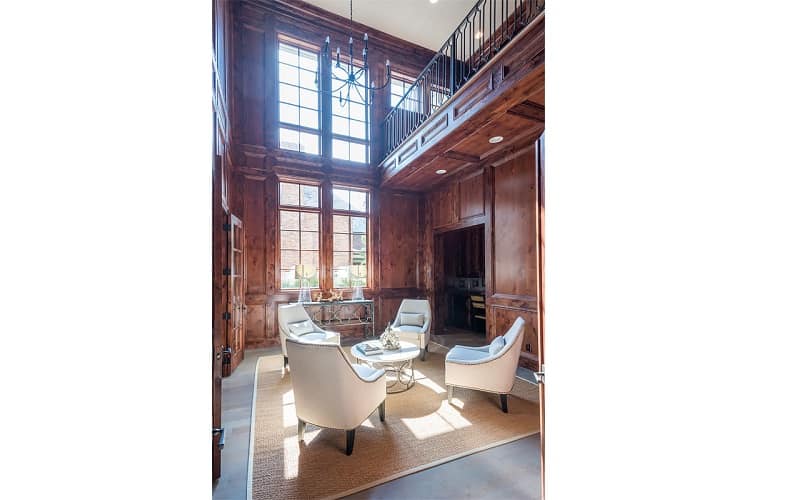 Home Office: Library of this 5-Bedroom,7918 Sq Ft Plan -7918