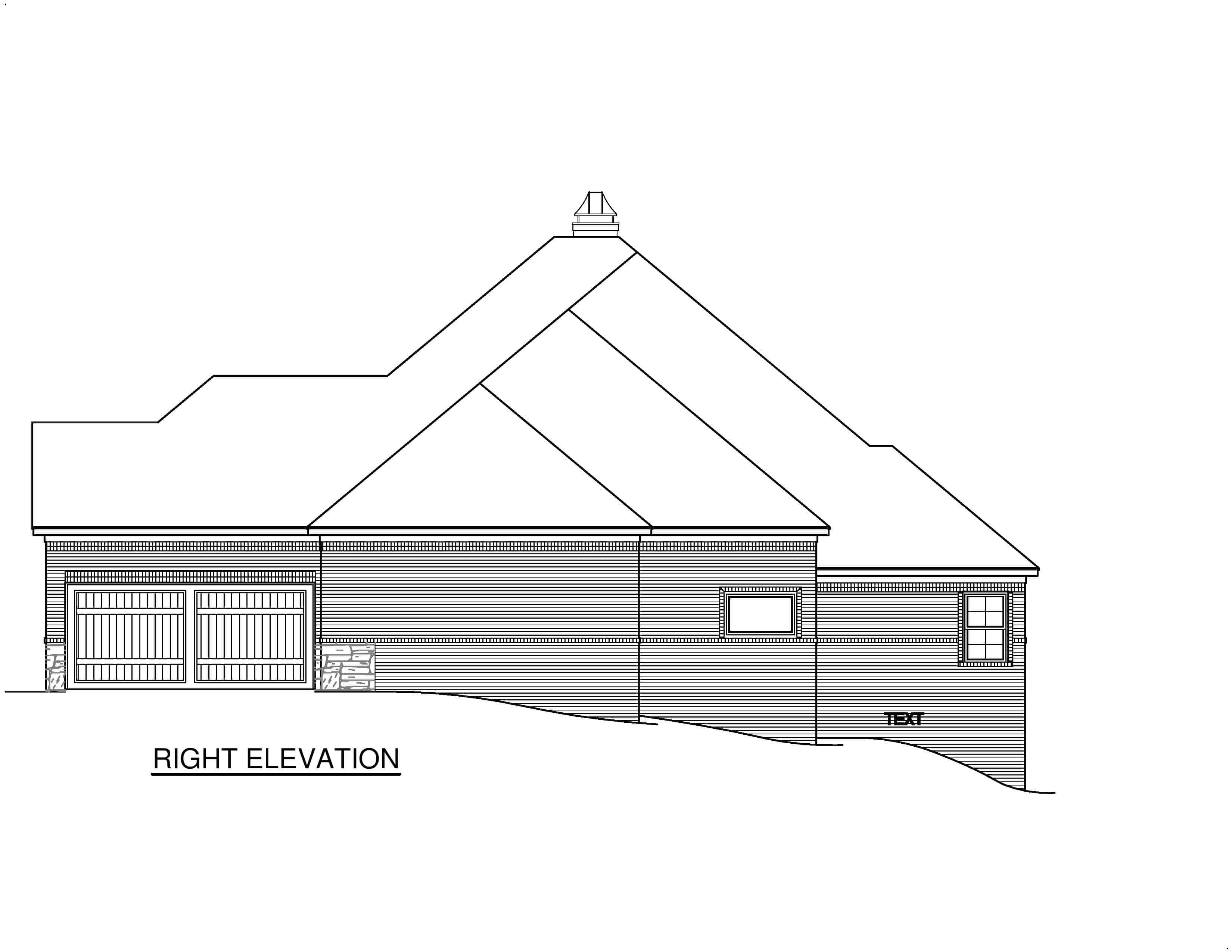 Home Plan Right Elevation of this 4-Bedroom,3894 Sq Ft Plan -195-1239