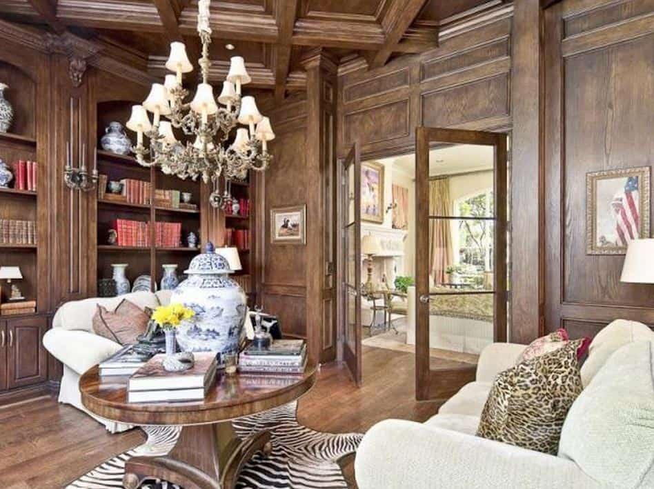 Home Office: Library of this 5-Bedroom,7700 Sq Ft Plan -195-1243