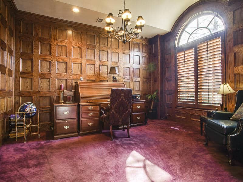 Home Office: Library of this 4-Bedroom,4401 Sq Ft Plan -195-1244