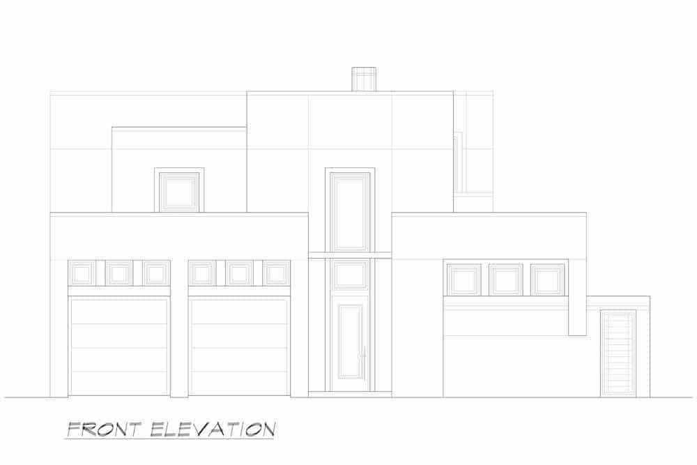 Home Plan Front Elevation of this 3-Bedroom,4580 Sq Ft Plan -195-1249