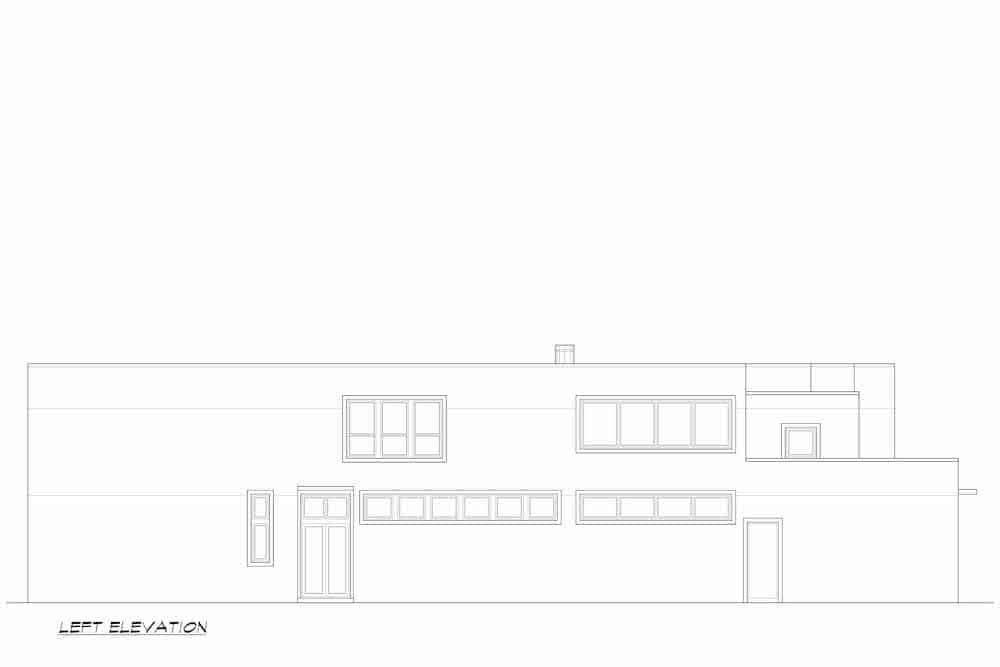 Home Plan Left Elevation of this 3-Bedroom,4580 Sq Ft Plan -195-1249