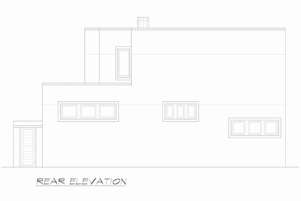 Home Plan Rear Elevation of this 3-Bedroom,4580 Sq Ft Plan -195-1249