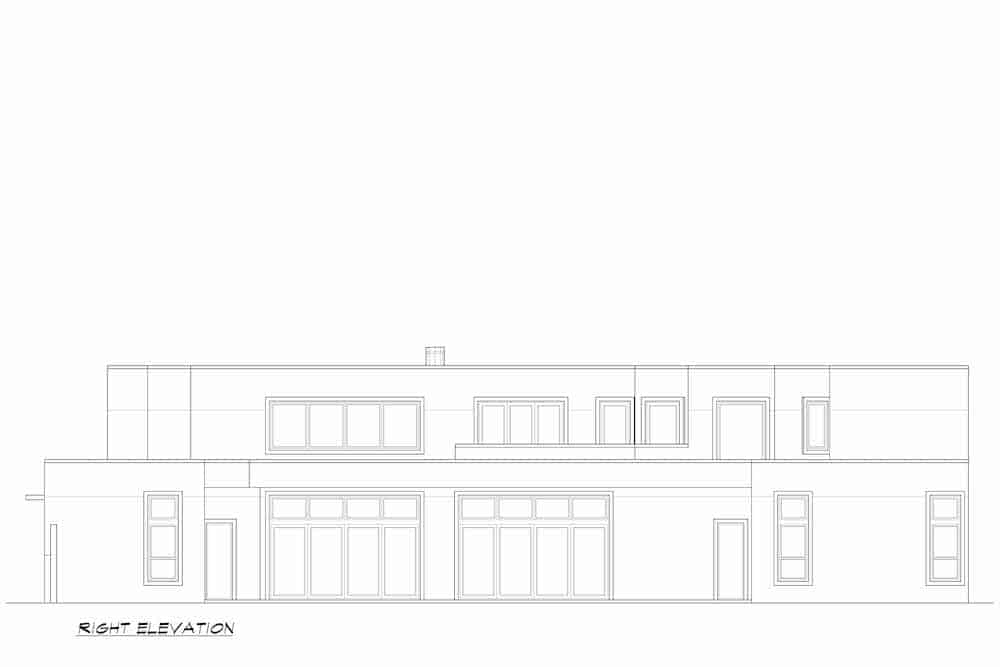 Home Plan Right Elevation of this 3-Bedroom,4580 Sq Ft Plan -195-1249