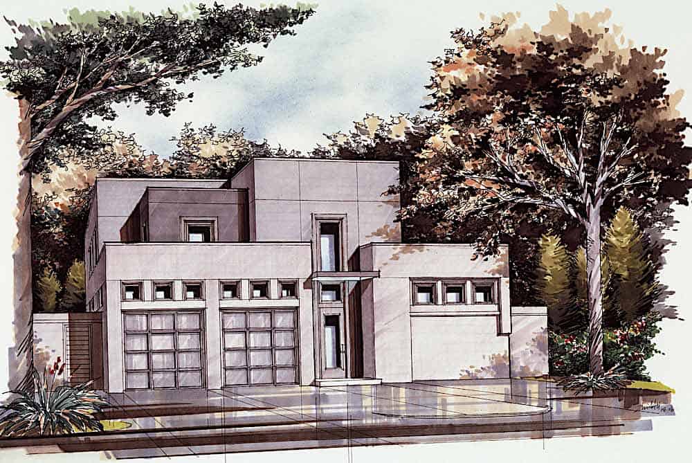 Front View of this 3-Bedroom, 4580 Sq Ft Plan - 195-1249