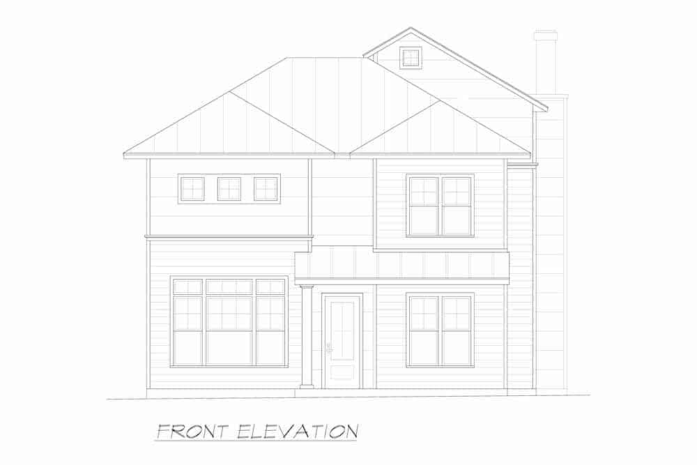 Home Plan Front Elevation of this 3-Bedroom,2467 Sq Ft Plan -195-1251