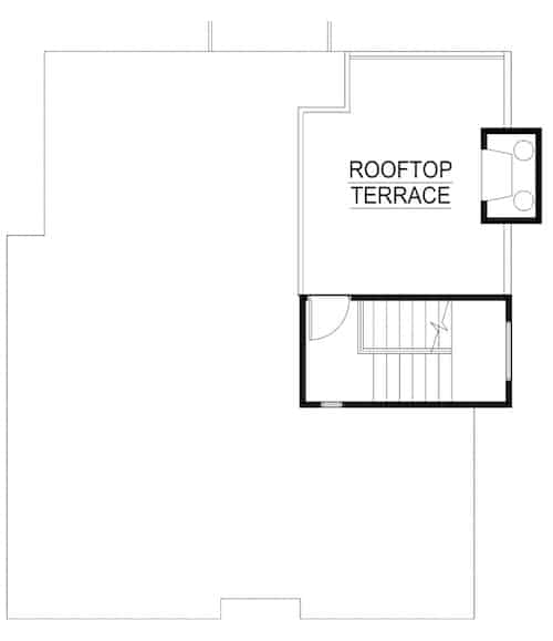 Floor Plan Third Story of Farmhouse Plan #195-1251