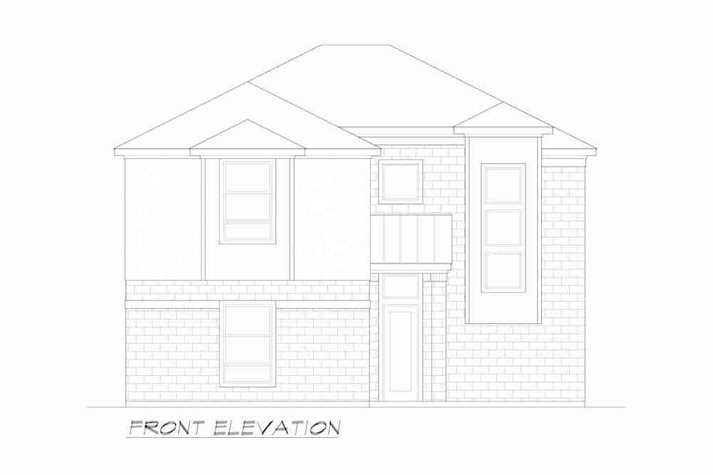 Home Plan Front Elevation of this 3-Bedroom,3940 Sq Ft Plan -195-1252