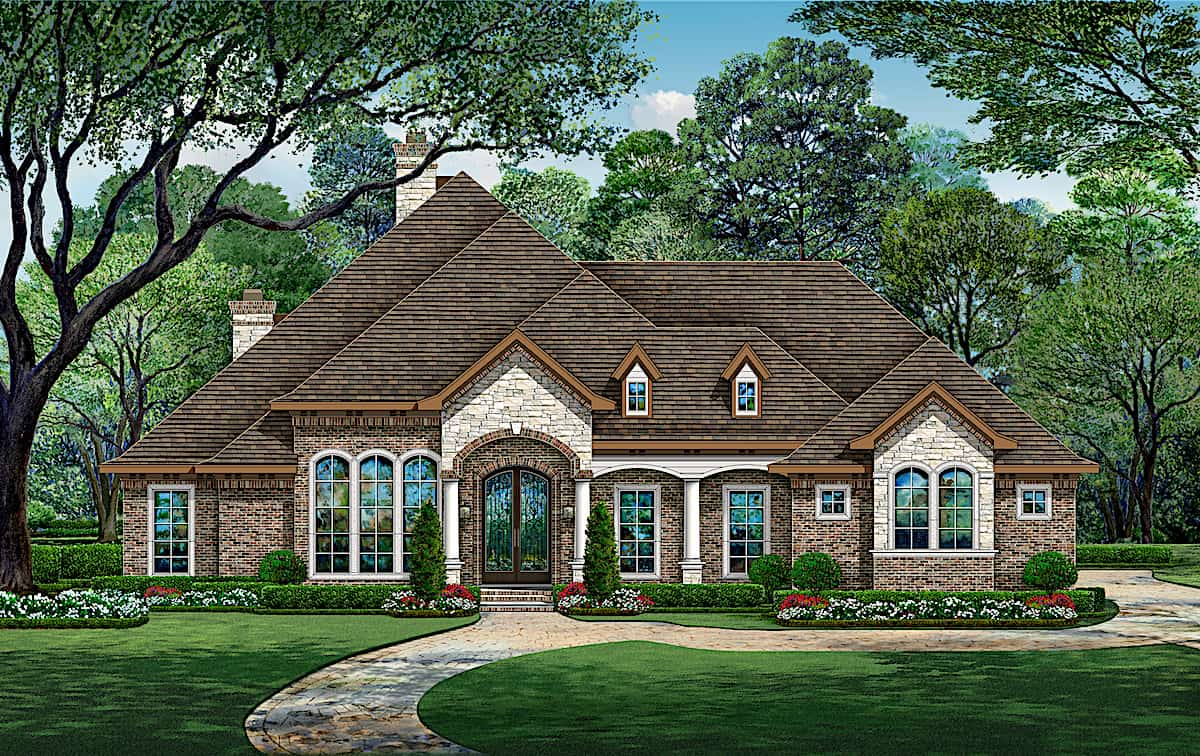 European home (ThePlanCollection: Plan #195-1270)