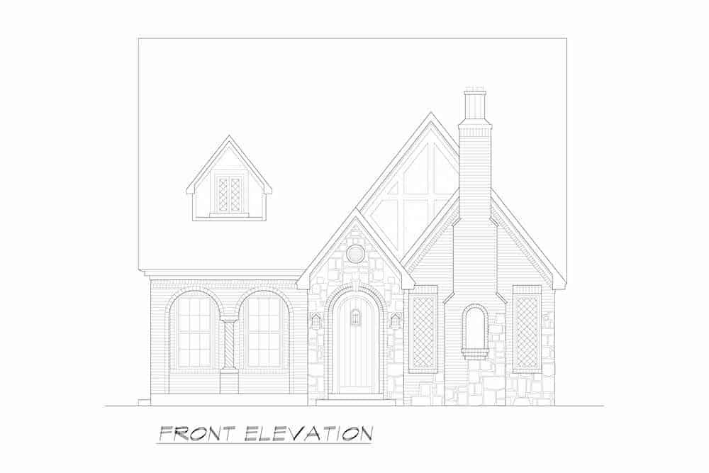 Home Plan Front Elevation of this 3-Bedroom,2827 Sq Ft Plan -195-1280
