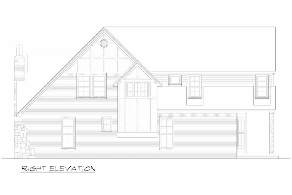 Home Plan Right Elevation of this 3-Bedroom,2827 Sq Ft Plan -195-1280