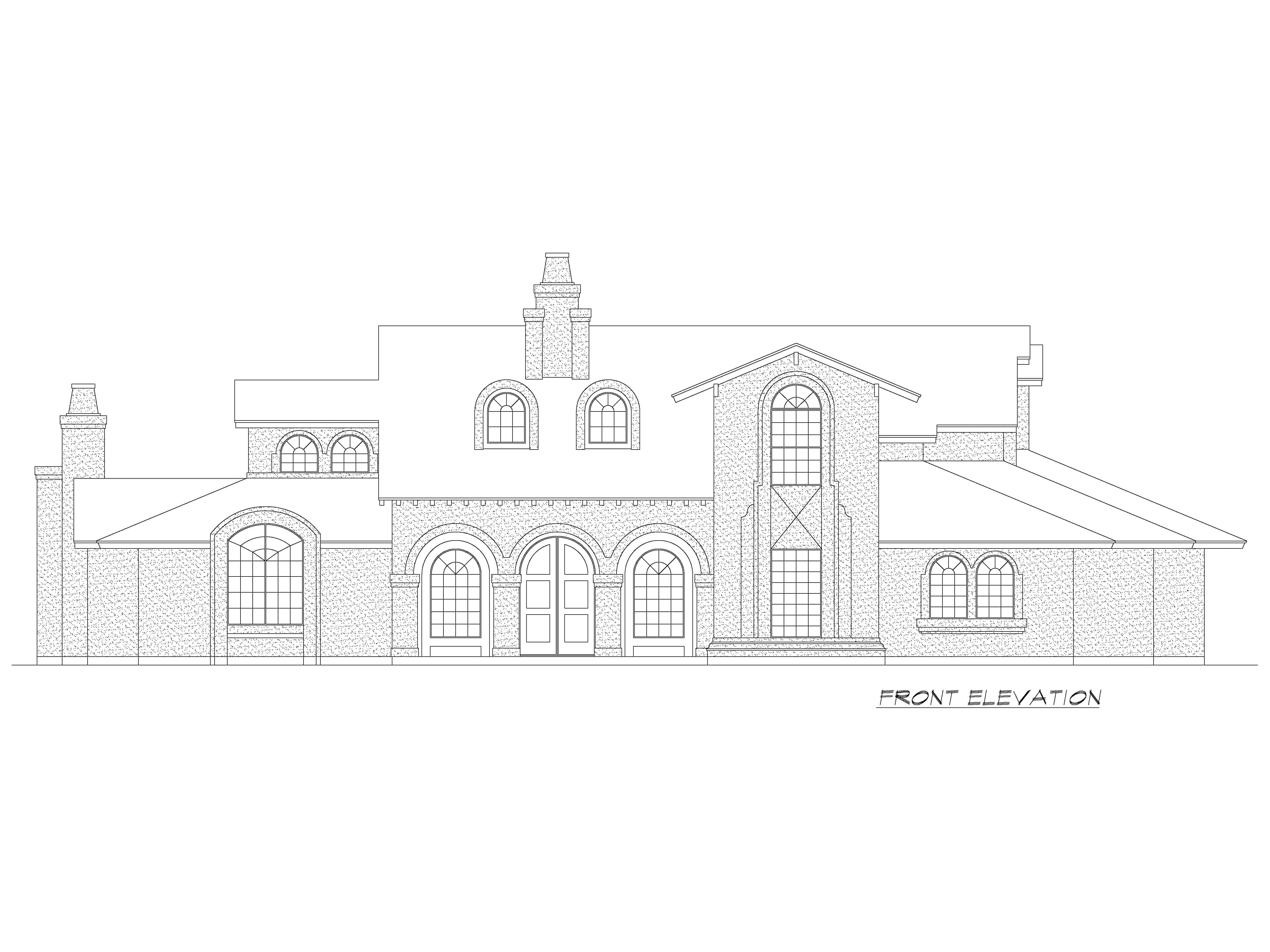 Home Plan Front Elevation of this 3-Bedroom,3628 Sq Ft Plan -195-1281