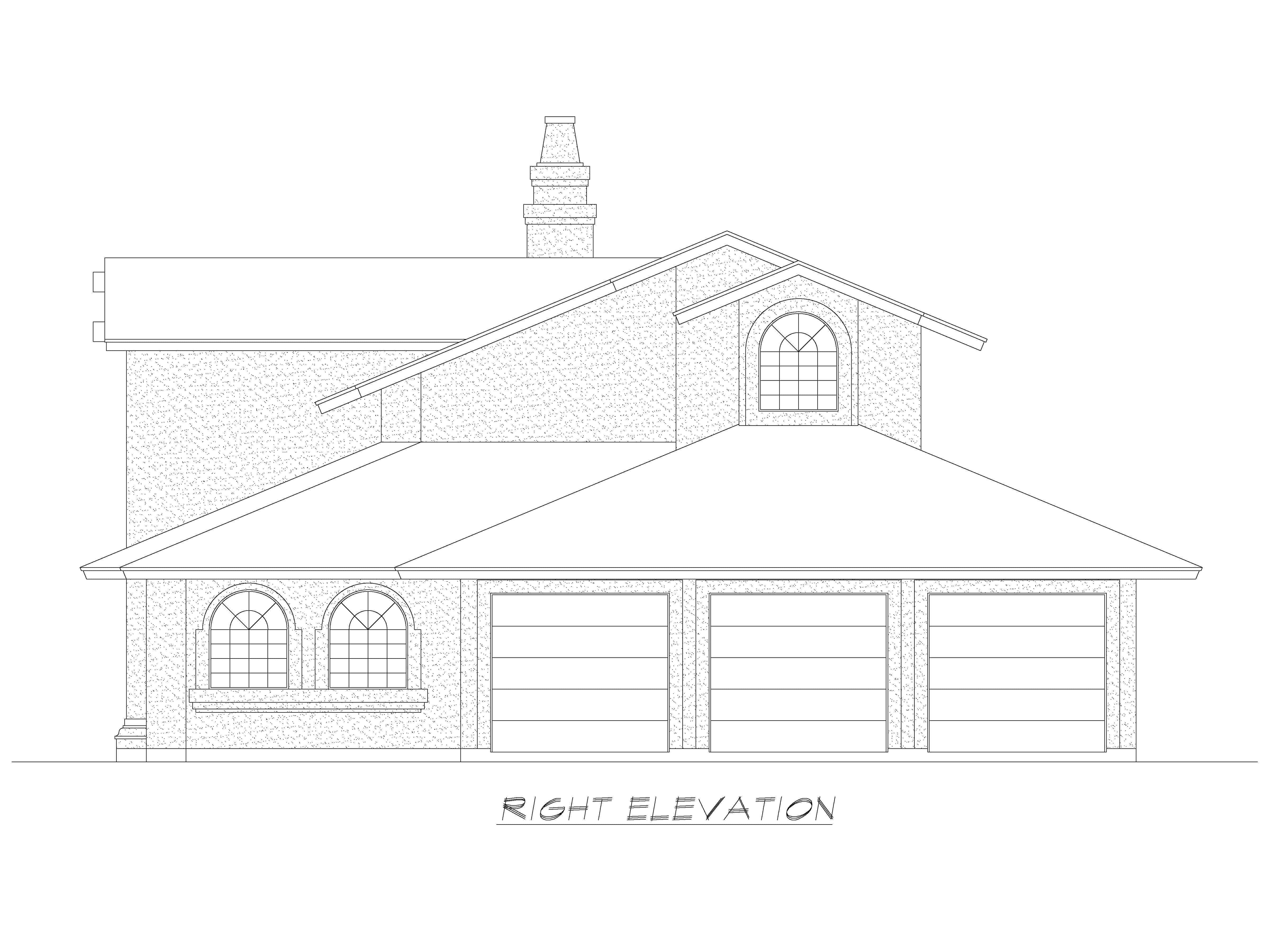 Home Plan Right Elevation of this 3-Bedroom,3628 Sq Ft Plan -195-1281