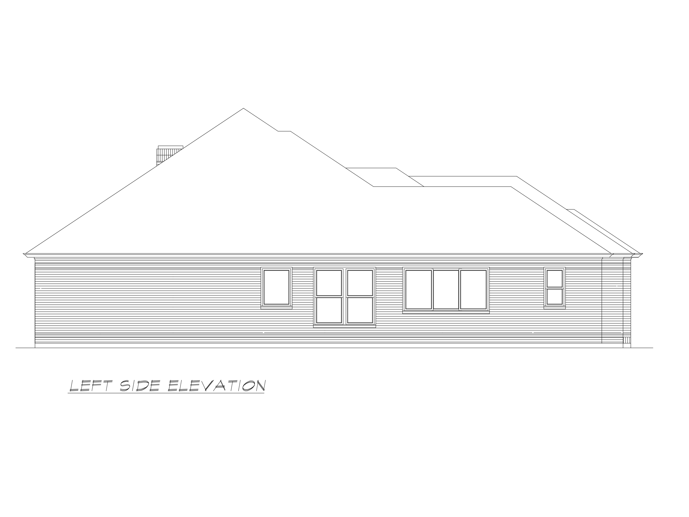 Home Plan Left Elevation of this 3-Bedroom,3024 Sq Ft Plan -195-1285