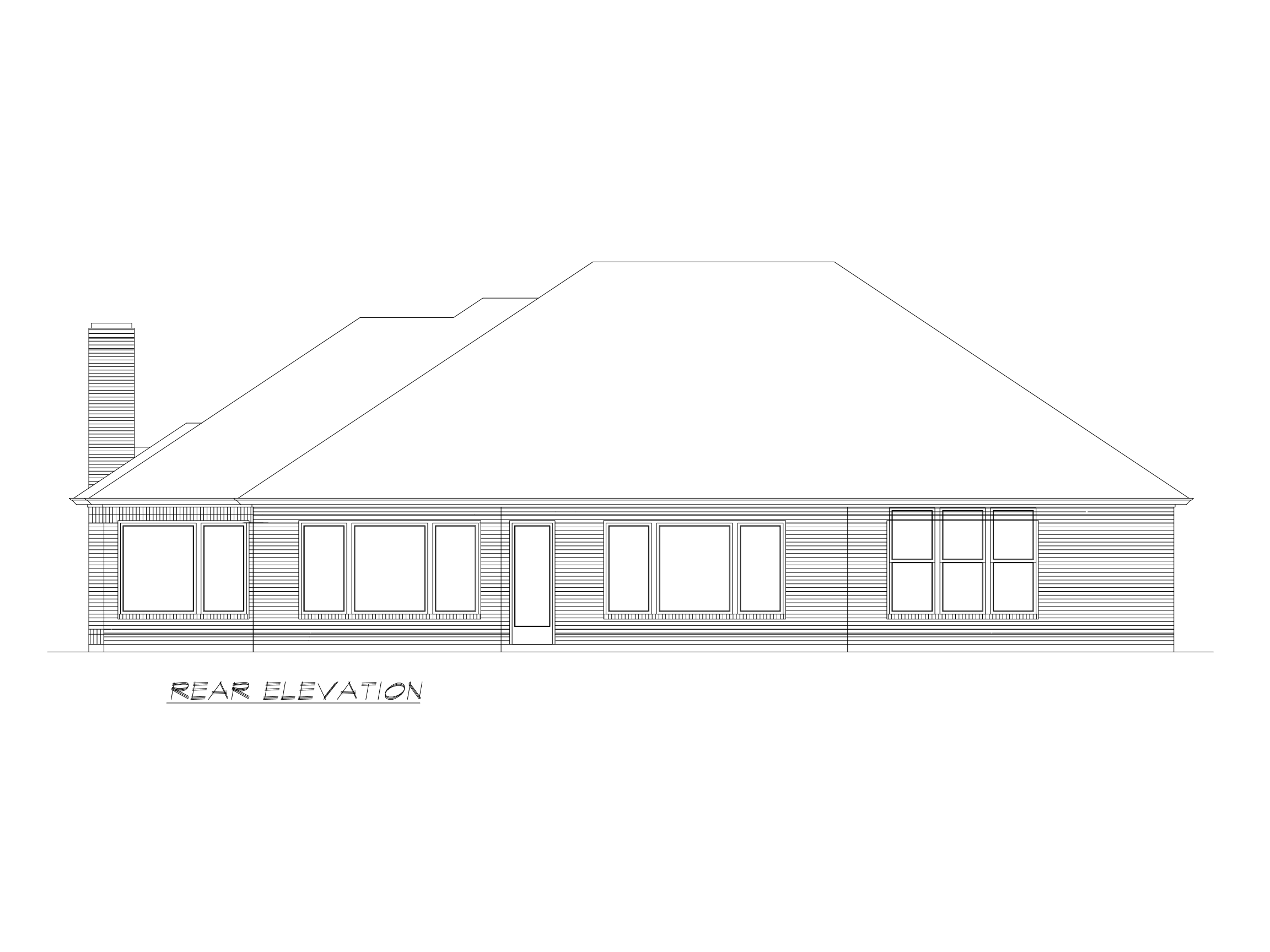 Home Plan Rear Elevation of this 3-Bedroom,3024 Sq Ft Plan -195-1285