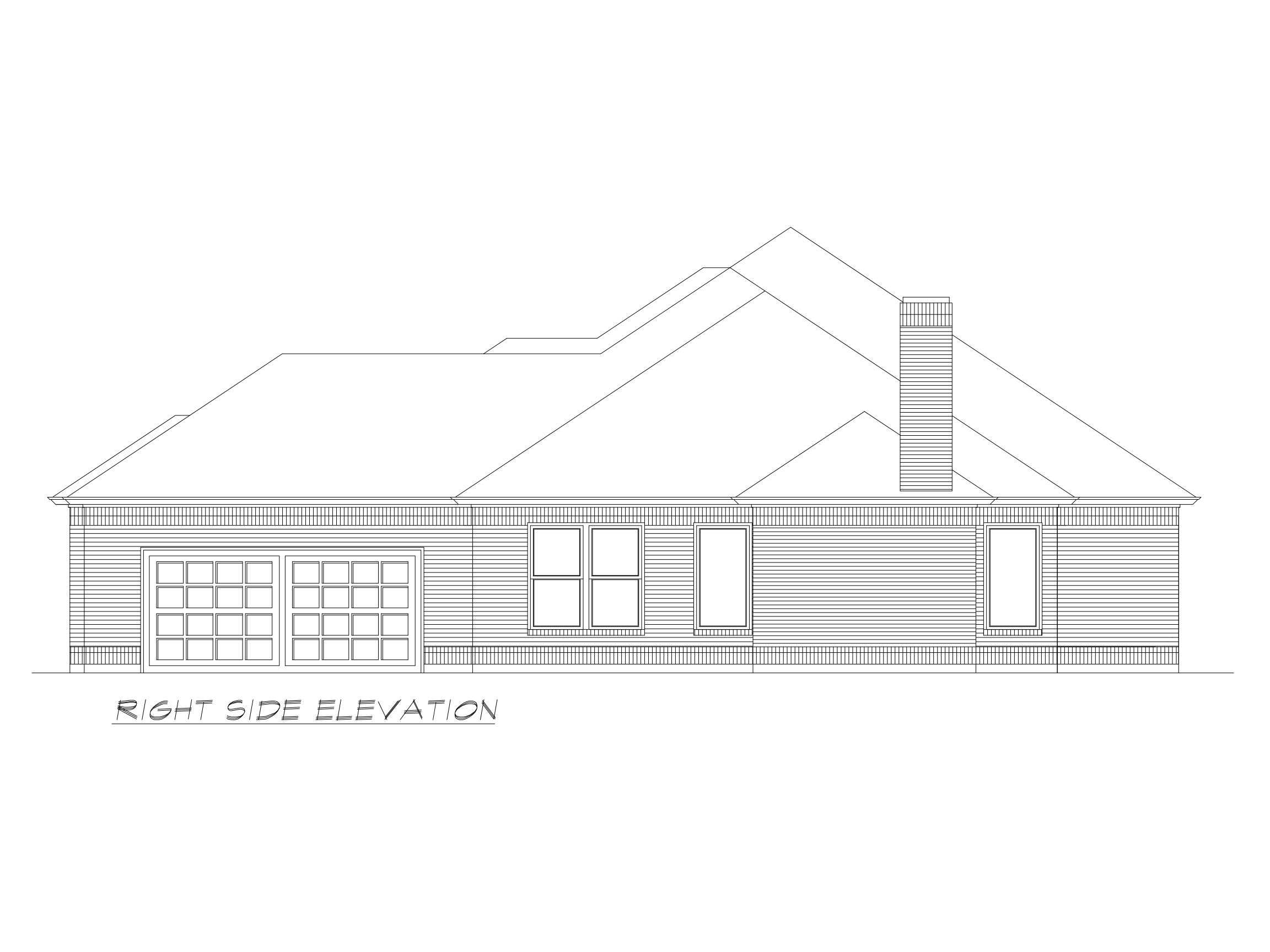 Home Plan Right Elevation of this 3-Bedroom,3024 Sq Ft Plan -195-1285