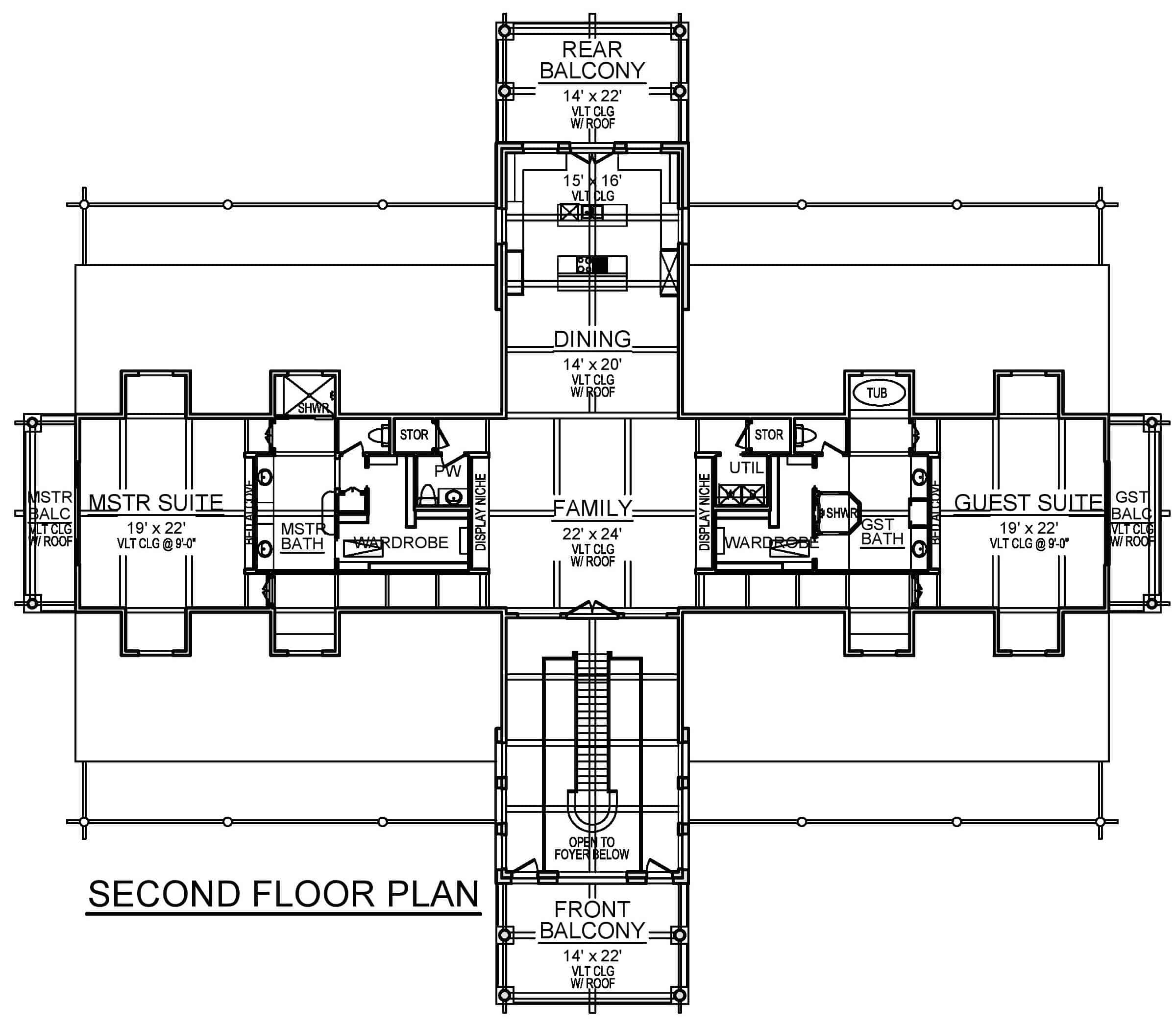 Upper Level of Country Plan #195-1295
