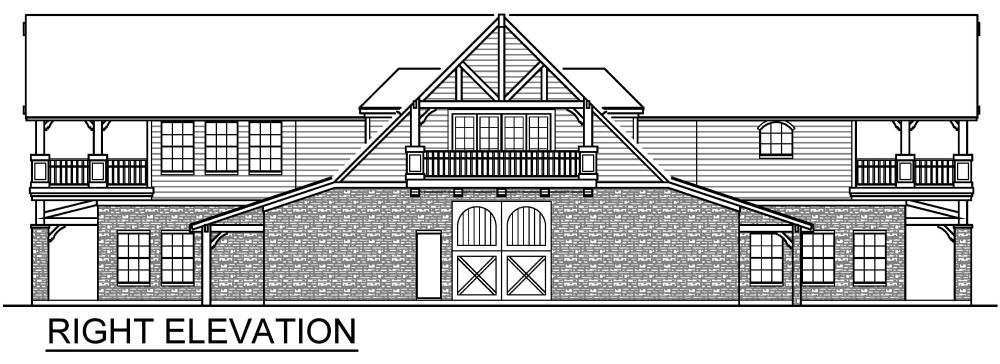 Home Plan Right Elevation of this 2-Bedroom,5323 Sq Ft Plan -195-1295