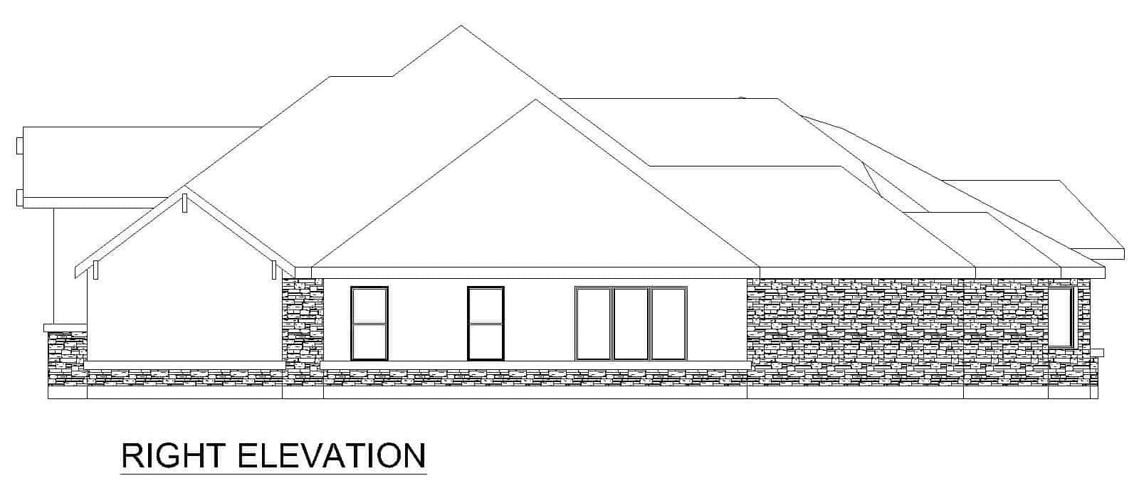 Home Plan Right Elevation of this 3-Bedroom,4440 Sq Ft Plan -195-1299