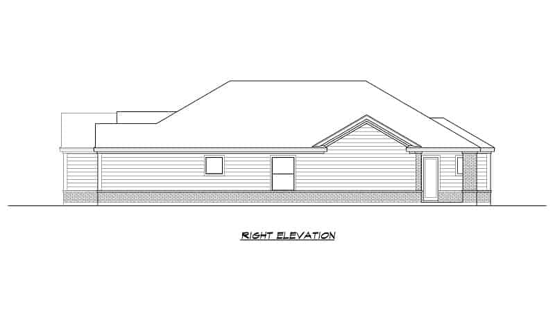 Home Plan Right Elevation of this 3-Bedroom,2098 Sq Ft Plan -195-1304