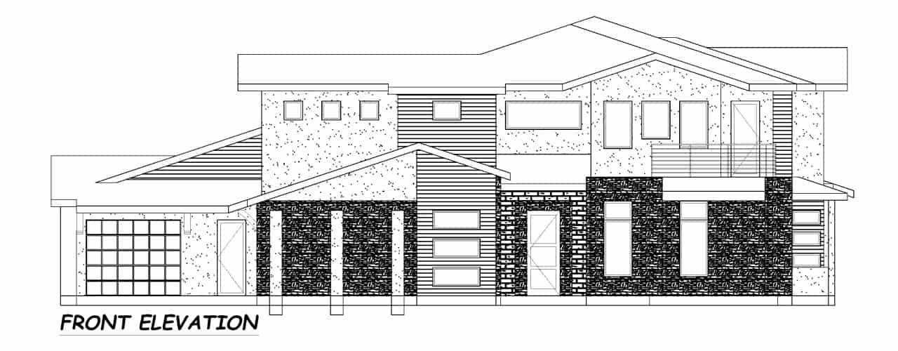 Home Plan Front Elevation of this 4-Bedroom,4770 Sq Ft Plan -195-1306