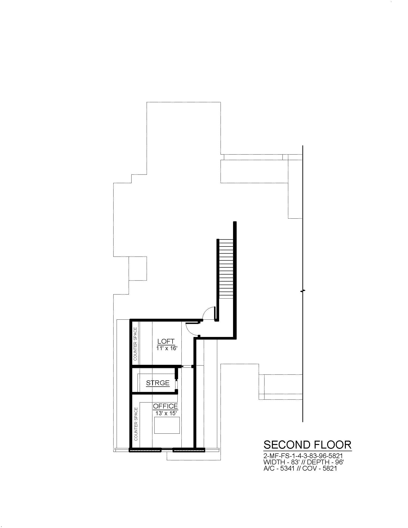 Upper Level of Contemporary Plan #195-1309