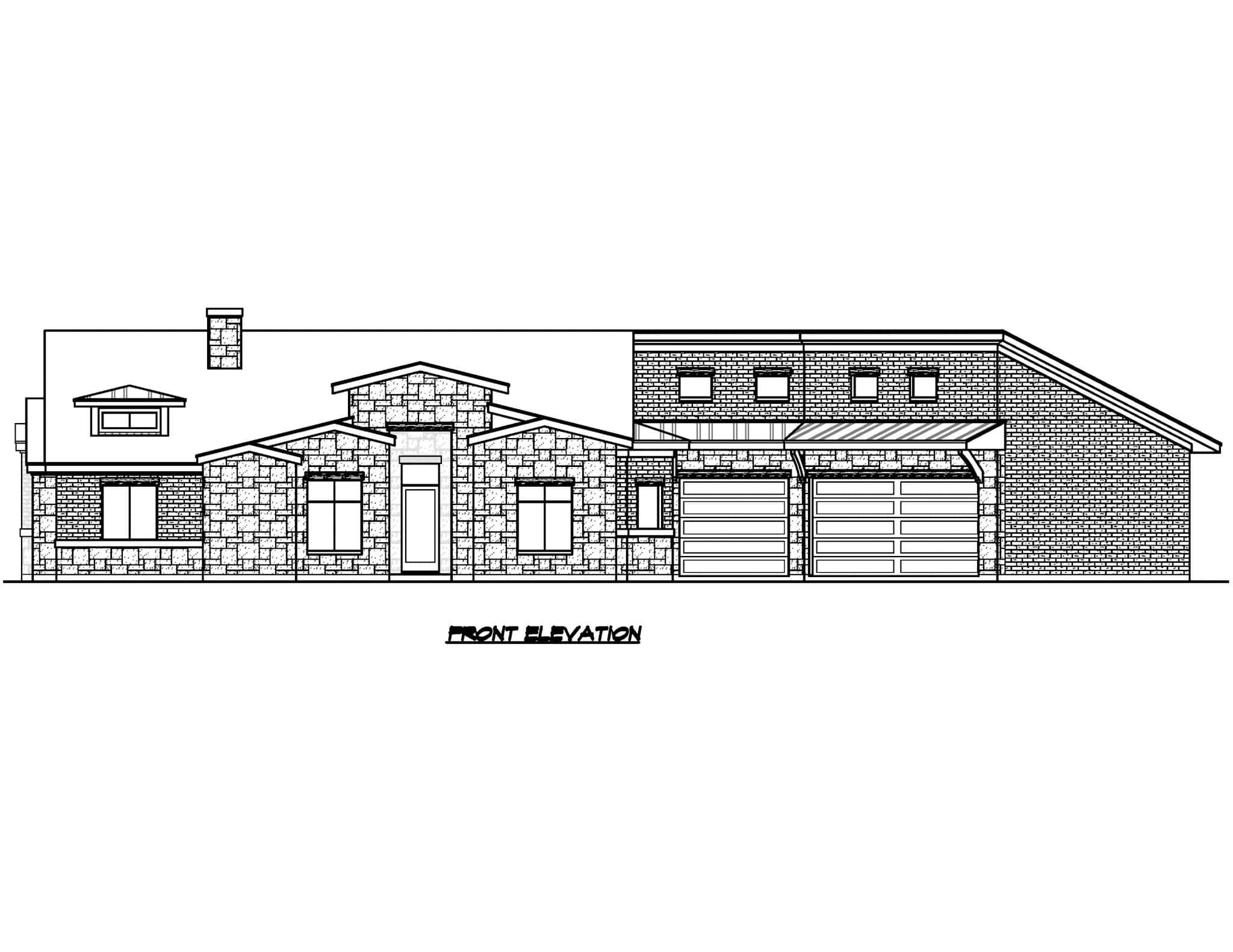 Home Plan Front Elevation of this 3-Bedroom,3041 Sq Ft Plan -195-1314