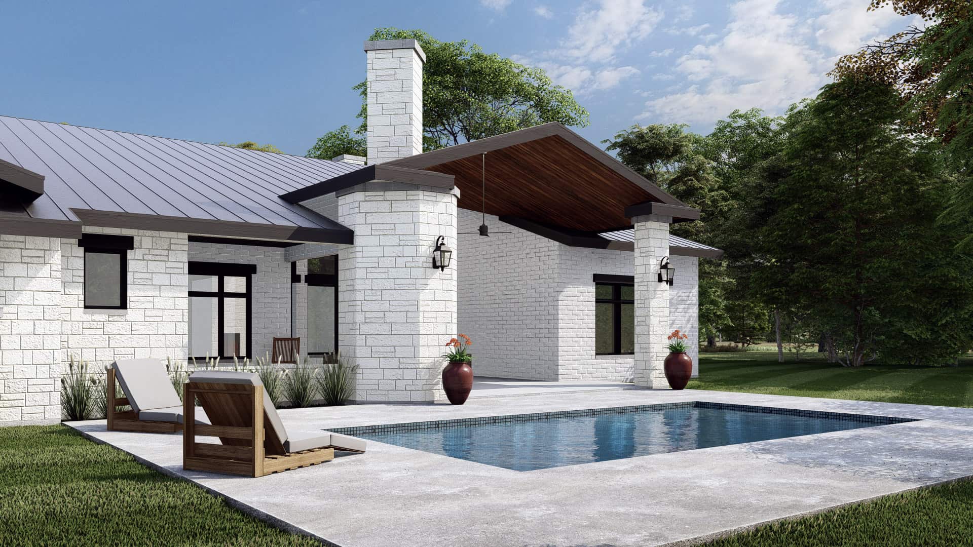 Pool of this 3-Bedroom,3041 Sq Ft Plan -195-1314