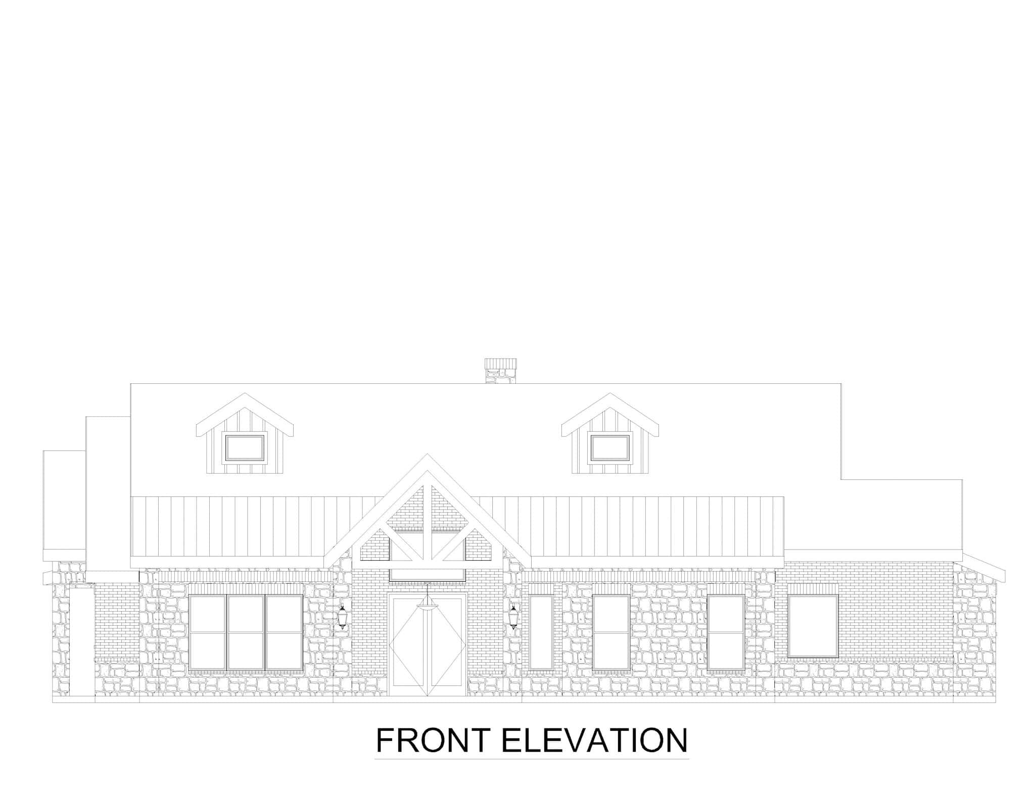 Home Plan Front Elevation of this 3-Bedroom,2617 Sq Ft Plan -195-1315