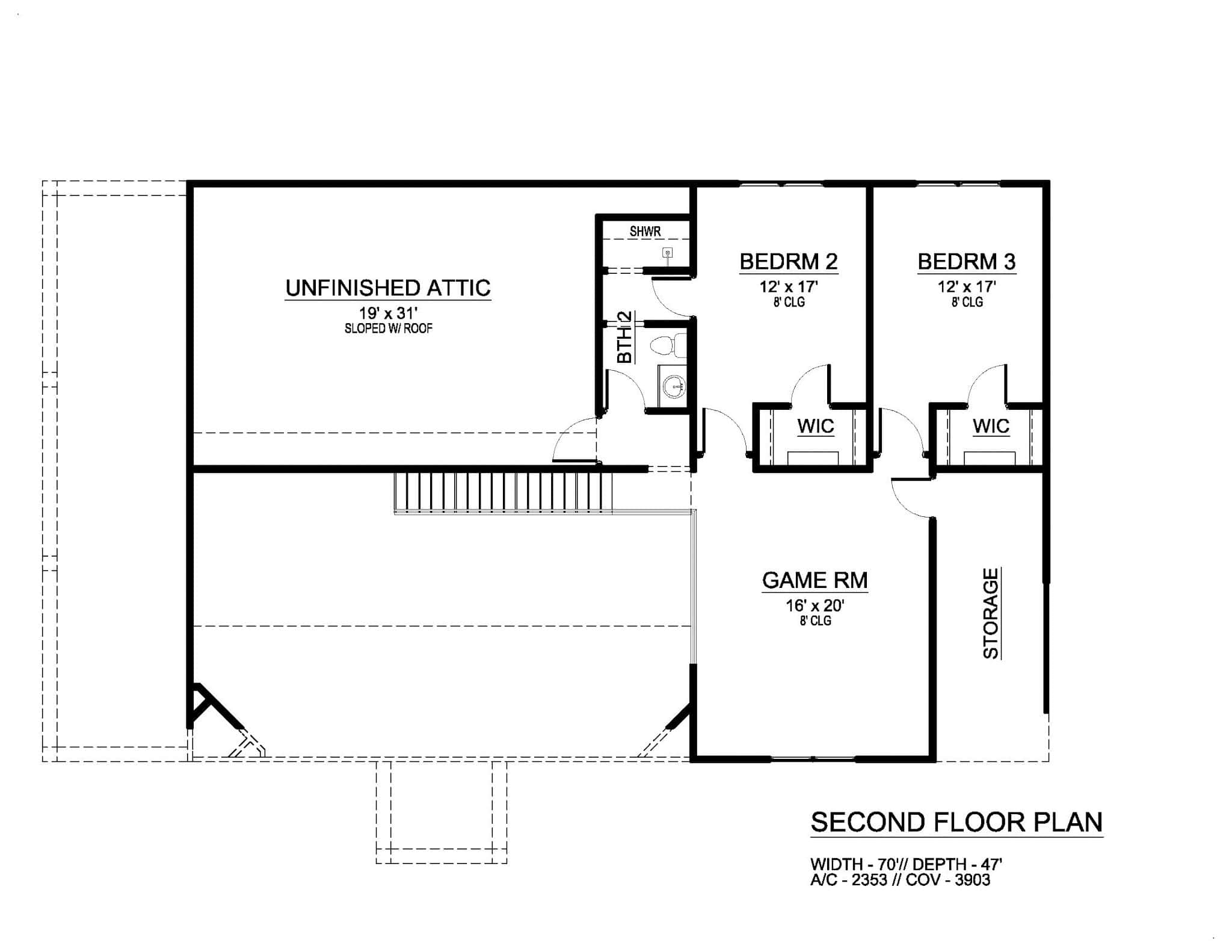 Upper Level of Southern Plan #195-1316