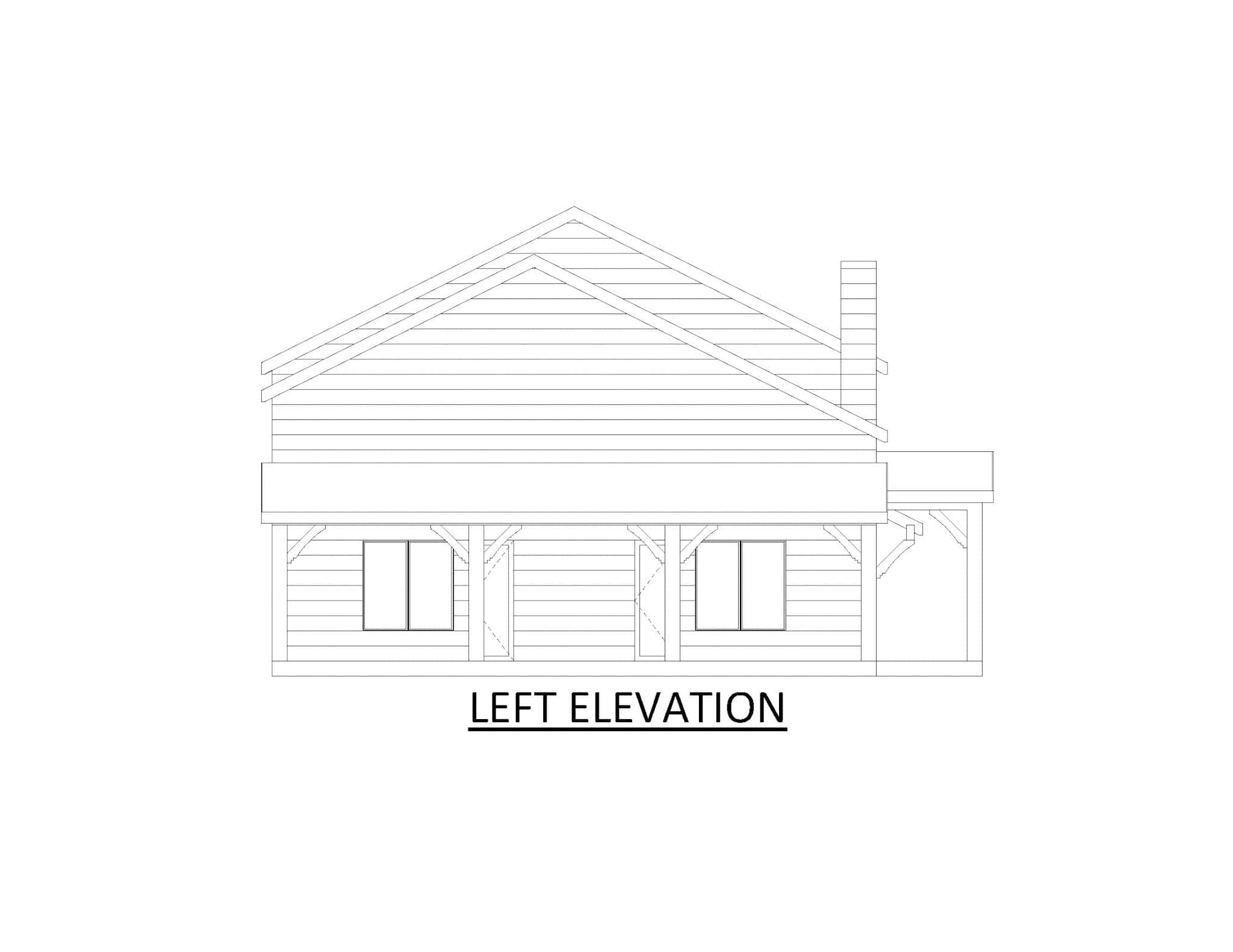 Home Plan Left Elevation of this 3-Bedroom,2353 Sq Ft Plan -195-1316