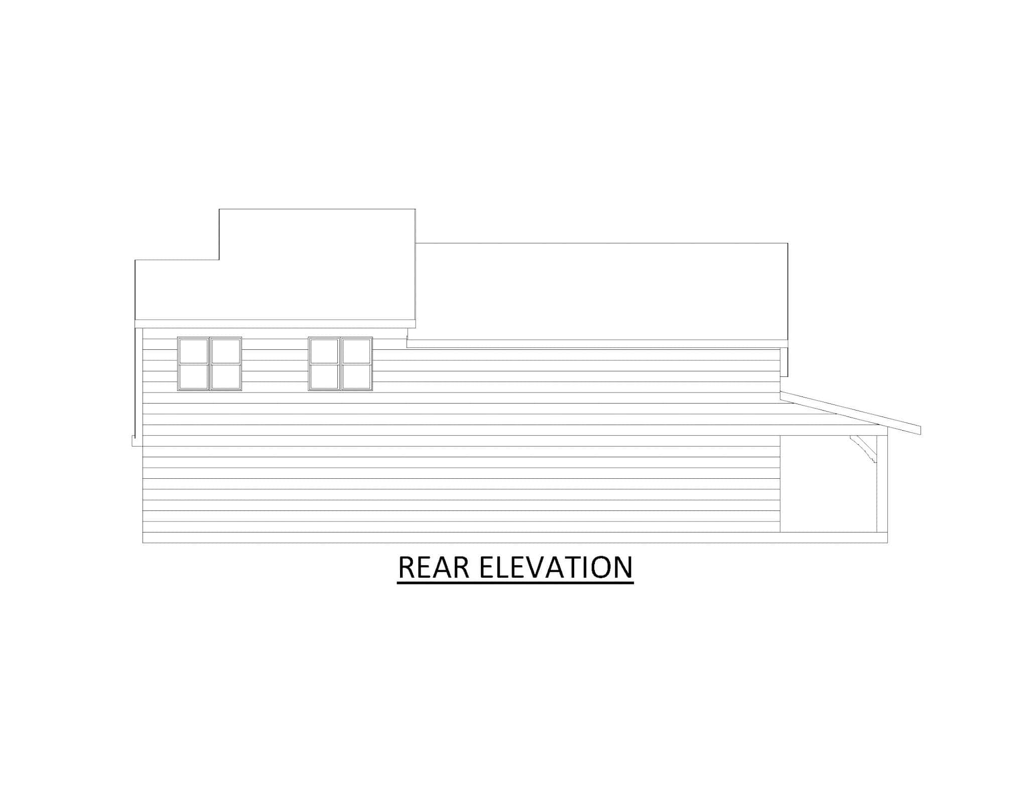 Home Plan Rear Elevation of this 3-Bedroom,2353 Sq Ft Plan -195-1316