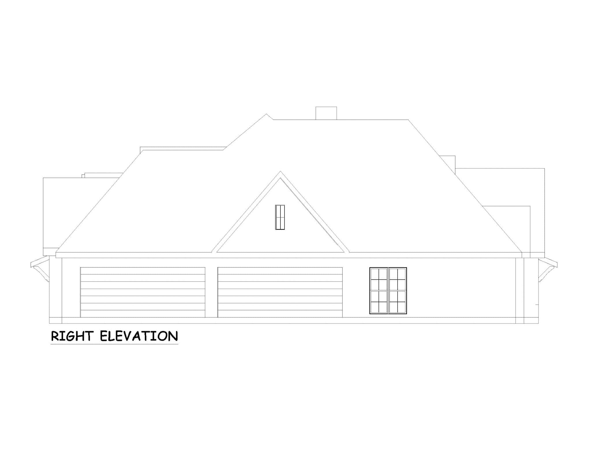 Home Plan Right Elevation of this 4-Bedroom,4554 Sq Ft Plan -195-1317