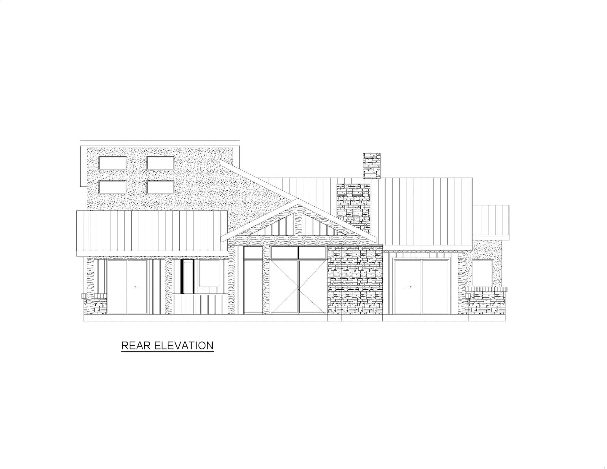 Home Plan Rear Elevation of this 3-Bedroom,1804 Sq Ft Plan -195-1318