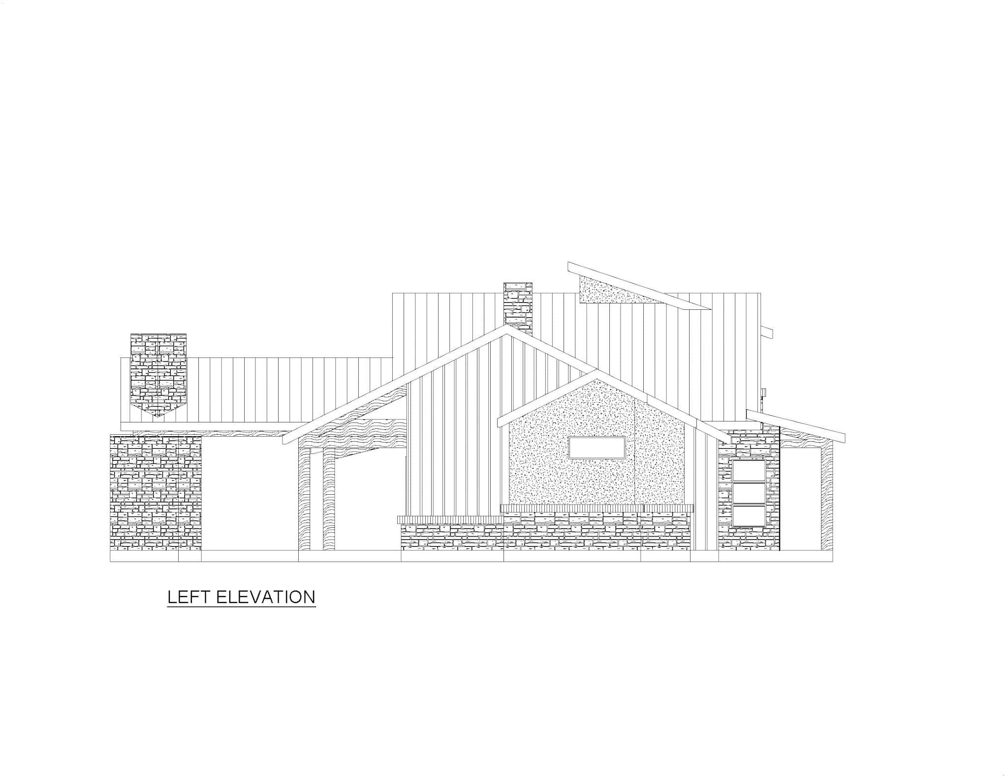 Home Plan Left Elevation of this 3-Bedroom,1804 Sq Ft Plan -195-1318